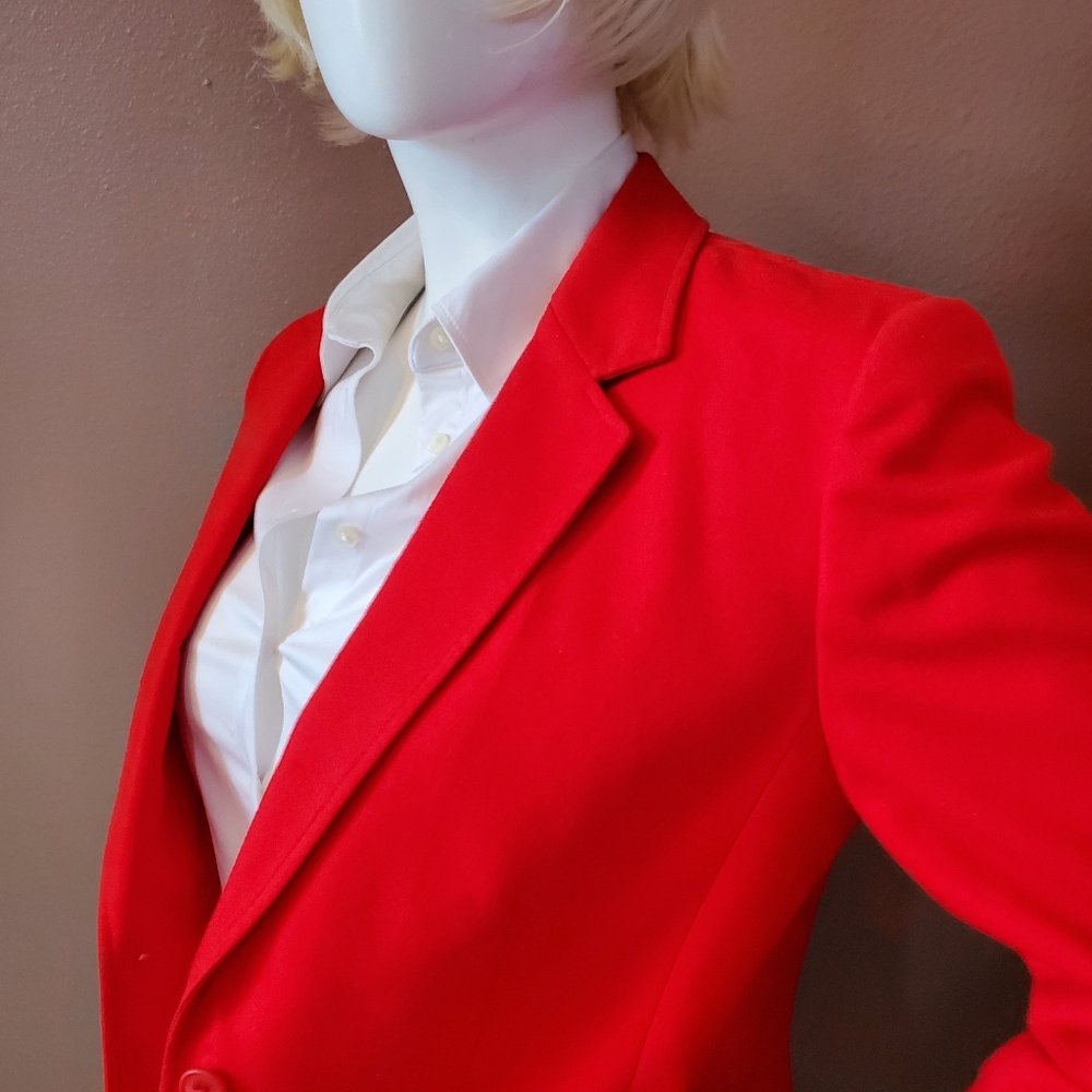 Pendleton Red Wool Blazer Jacket Size 14 - image 2